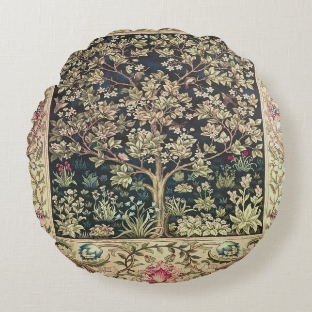 Willam Morris beautiful designs and creations,Vint Round Cushion (Front)