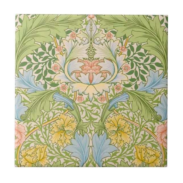 Willam Morris Myrtle Garden Floral Classic Ceramic Tile (Front)