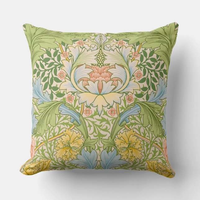 Willam Morris Myrtle Garden Floral Classic Cushion (Front)