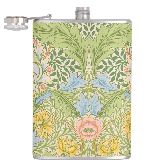 Willam Morris Myrtle Garden Floral Classic Hip Flask (Opened)