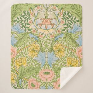 Willam Morris Myrtle Garden Floral Classic Sherpa Blanket