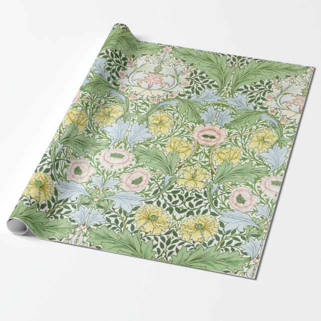 Willam Morris Myrtle Garden Floral Classic Wrapping Paper (Unrolled)