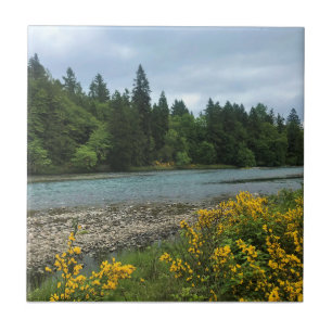 Willamette River, Elijah Bristow State Park, OR Ceramic Tile