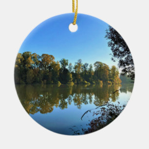 Willamette River, OR Ceramic Ornament