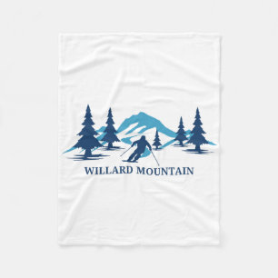 Willard Mountain New York Ski Resort Skiing Skier  Fleece Blanket