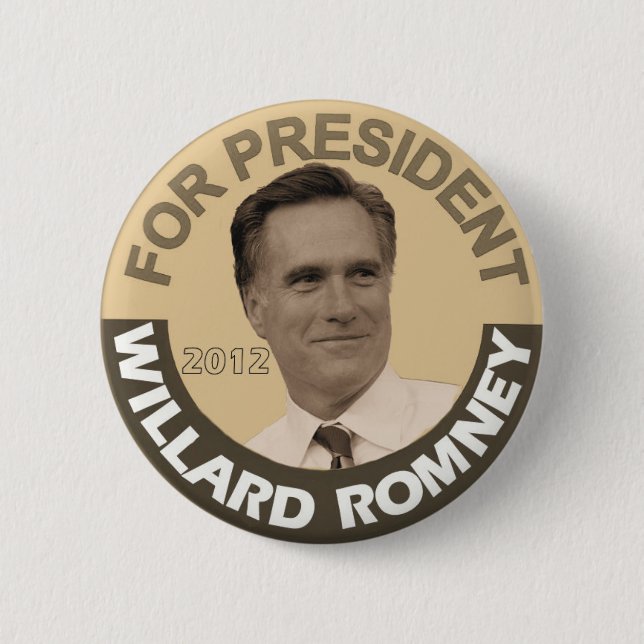 Willard Romney 2012 6 Cm Round Badge (Front)