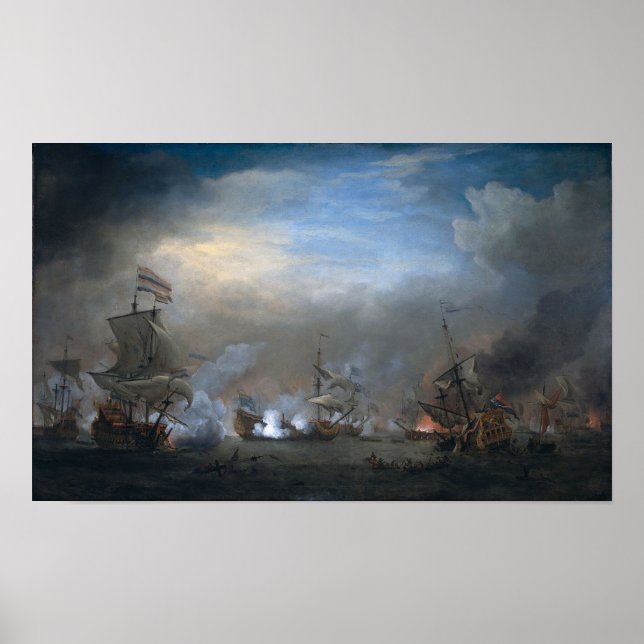 Willem Van De Velde Naval Art Poster (Front)