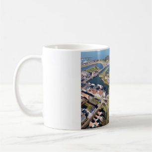 Willemstad in the Netherlands with modern port. Coffee Mug