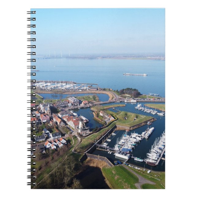 Willemstad Nederland drone overview. Notebook (Front)