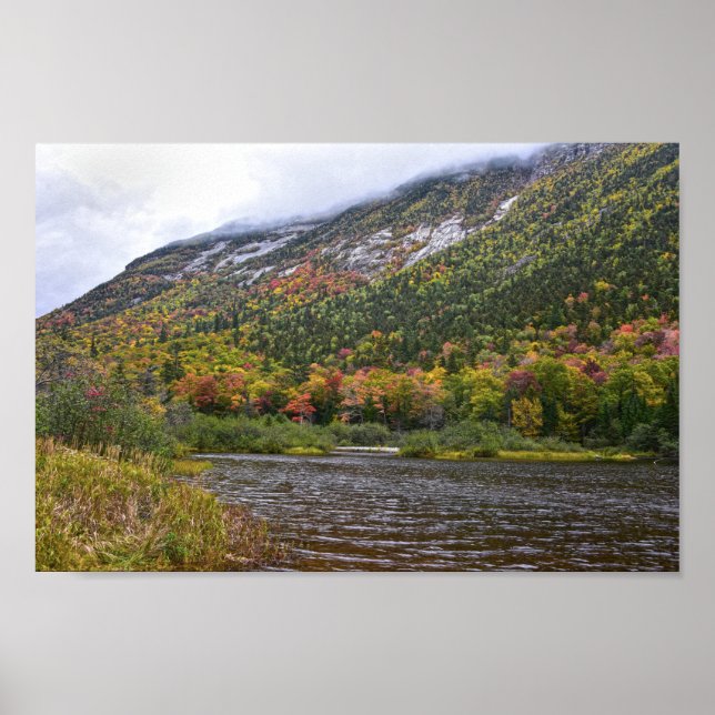 Willey Pond in Autumn. New Hmapshire Poster (Front)