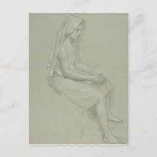 William-Adolphe Bouguereau (1825-1905) - Study of  Postcard