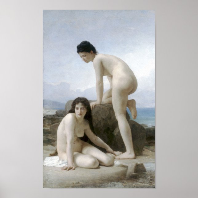 William-Adolphe Bouguereau-Les Deux Baigneuses Poster (Front)