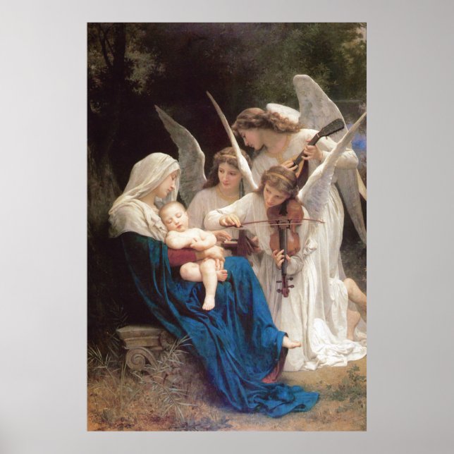 William-Adolphe Bouguereau | Song of the Angels Poster (Front)