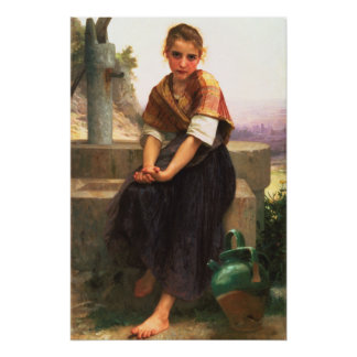 William-Adolphe Bouguereau The Broken Pitcher Poster