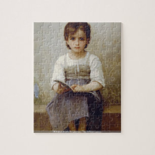 William-Adolphe Bouguereau - The Difficult Lesson Jigsaw Puzzle