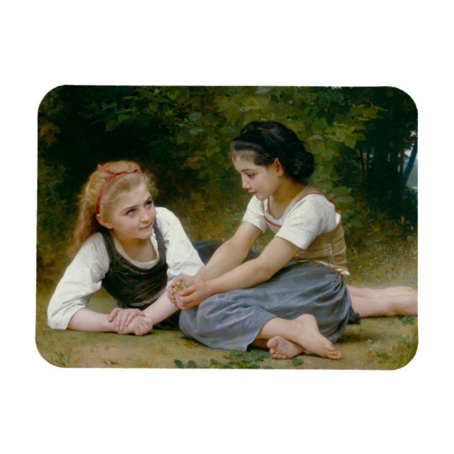 William-Adolphe Bouguereau - The Nut Gatherers Magnet (Horizontal)