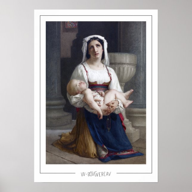 William-Adolphe Bouguereau Zedign Art Poster #172 (Front)