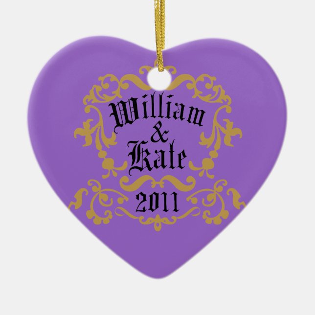 William and Kate 2011 Ceramic Tree Decoration (Front)