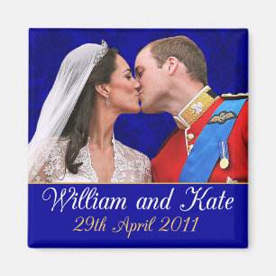 William and Kate the Royal Wedding Kiss Magnet