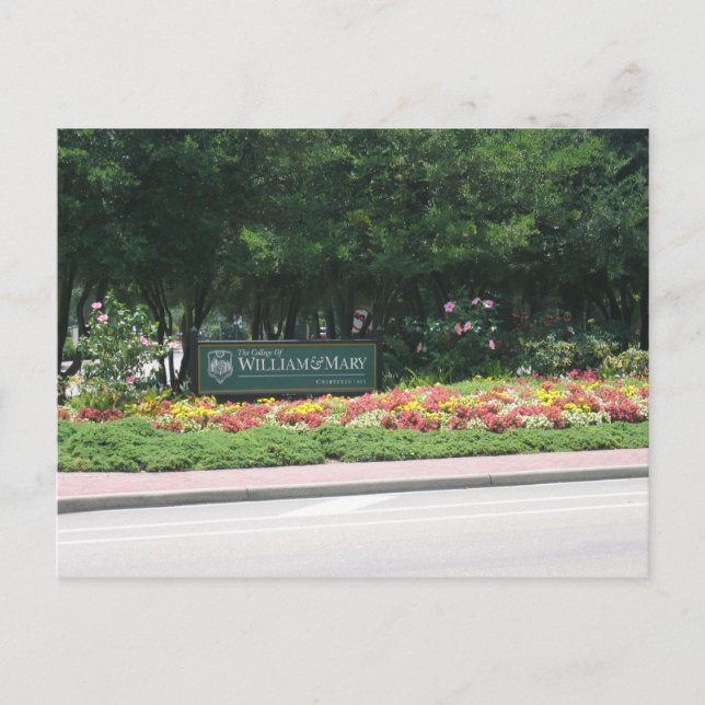 William and Mary Postcard (Front)