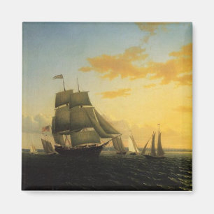 William Bedford New Bedford Harbour at Sunset Magnet