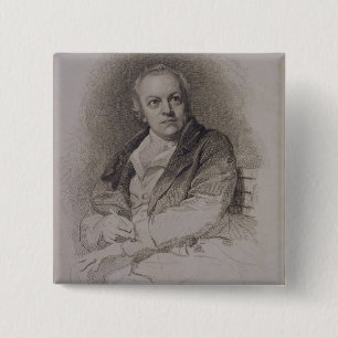 William Blake (1757-1827) engraved by Luigi Schiav 15 Cm Square Badge