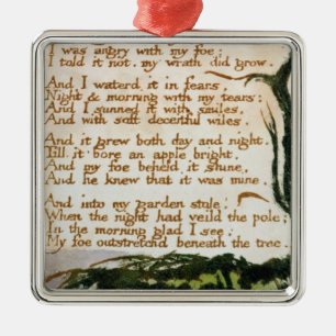 William Blake A Poison Tree Metal Ornament