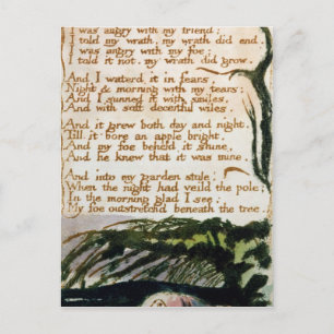 William Blake A Poison Tree Postcard