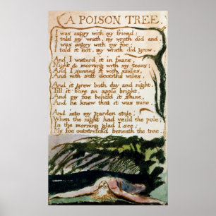 William Blake   A Poison Tree Poster