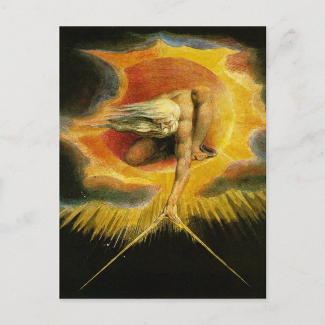 William Blake Art God Postcard (Front)