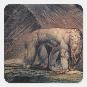 William Blake Art nebakanezer Square Sticker