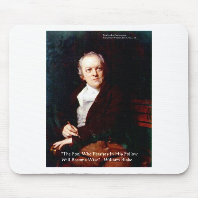 William Blake "Become Wise" Wisdom Quote Gifts Mouse Pad (Front)