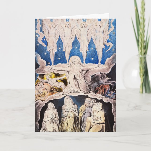 William Blake Card: Before the Divine Throne Holiday Card (Front)