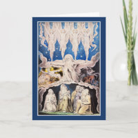 William Blake Card: Before the Divine Throne