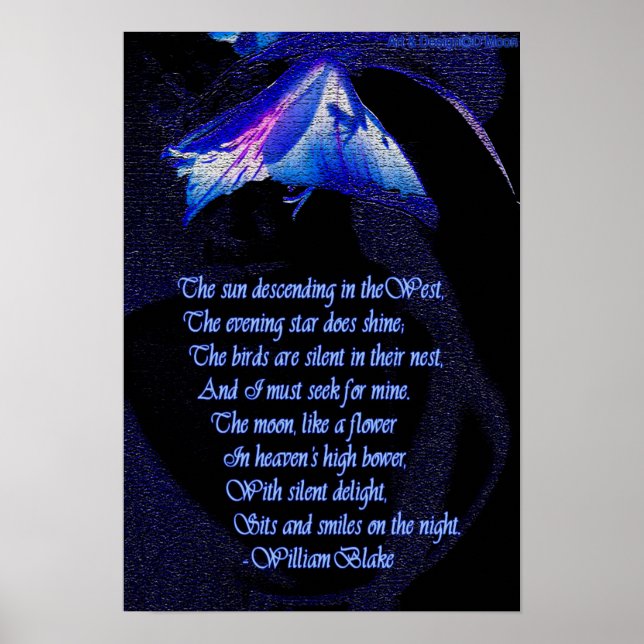 William Blake "I must seek for mine" quote poster (Front)