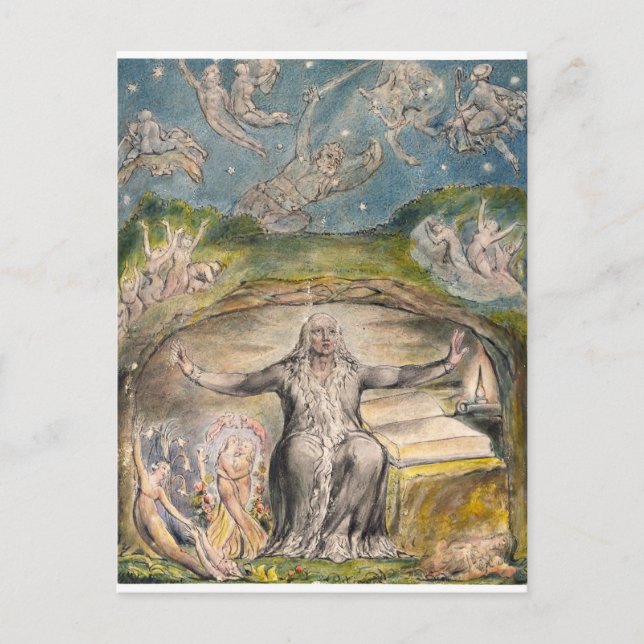 William Blake: Illustration to Milton`s L`Allegro Postcard (Front)