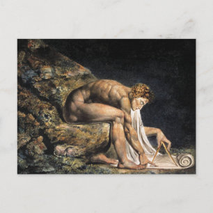 William Blake Isaac Newton Postcard