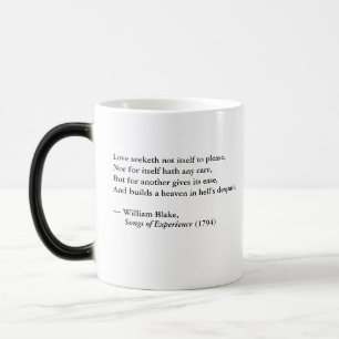 William Blake "Love Seeketh Not" Morphing Mug