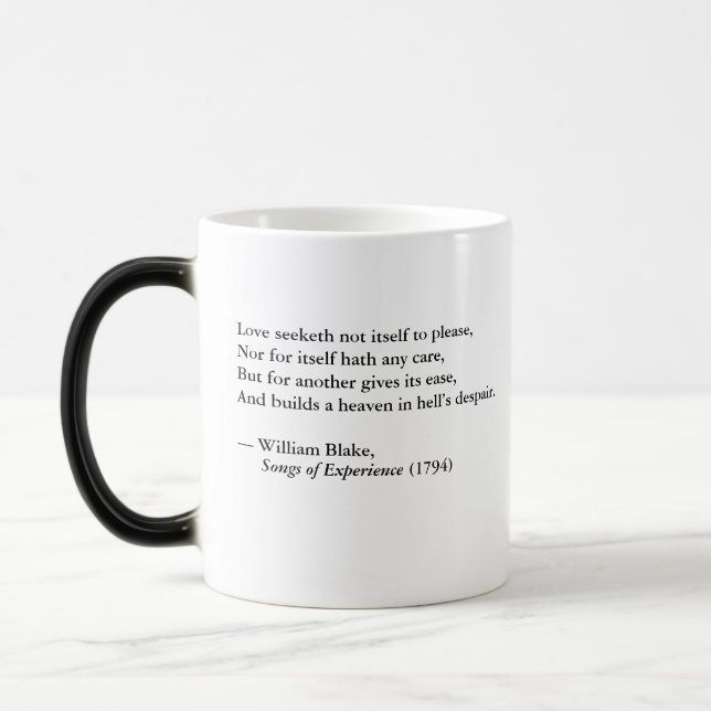 William Blake "Love Seeketh Not" Morphing Mug (Left)