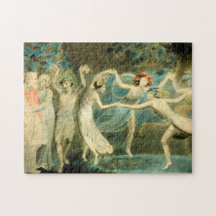 William Blake Oberon, Titania and Puck with Fairie Jigsaw Puzzle