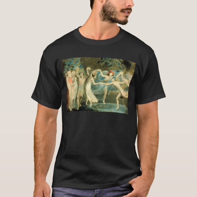 William Blake Oberon, Titania and Puck with Fairie T-Shirt (Front)