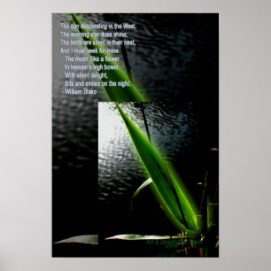 William Blake "silent delight" poem quote poster