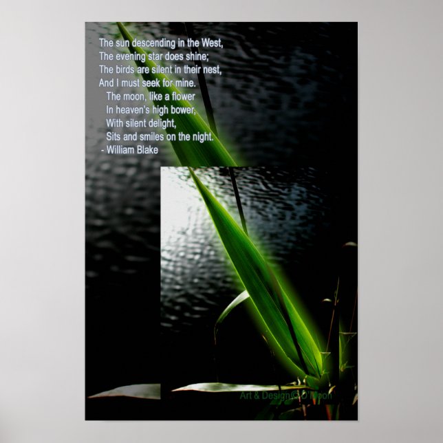 William Blake "silent delight" poem quote poster (Front)