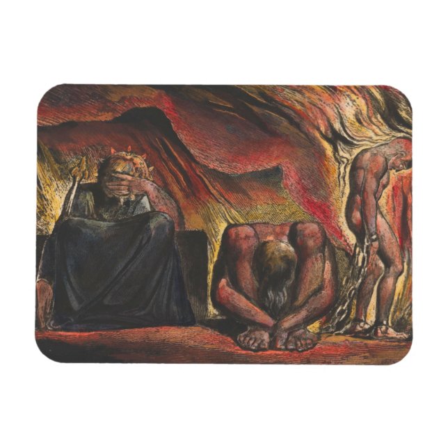 William Blake Skofeld wearing mind forged manacles Magnet (Horizontal)