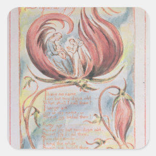 William Blake   Songs of Innocence; Infant Joy, 17 Square Sticker