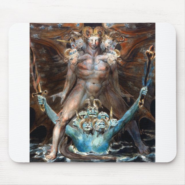 William Blake The Great Red Dragon and the Beast Mouse Pad (Front)