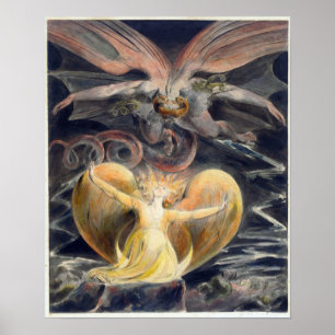 William Blake The Great Red Dragon and the Woman Poster