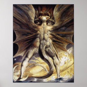 William Blake: The Great Red Dragon Poster