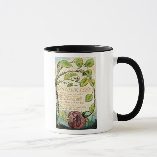 William Blake | The Sick Rose, from Songs of Innoc Mug (Right)