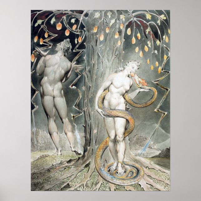 William Blake The Temptation and Fall of Eve Poster (Front)